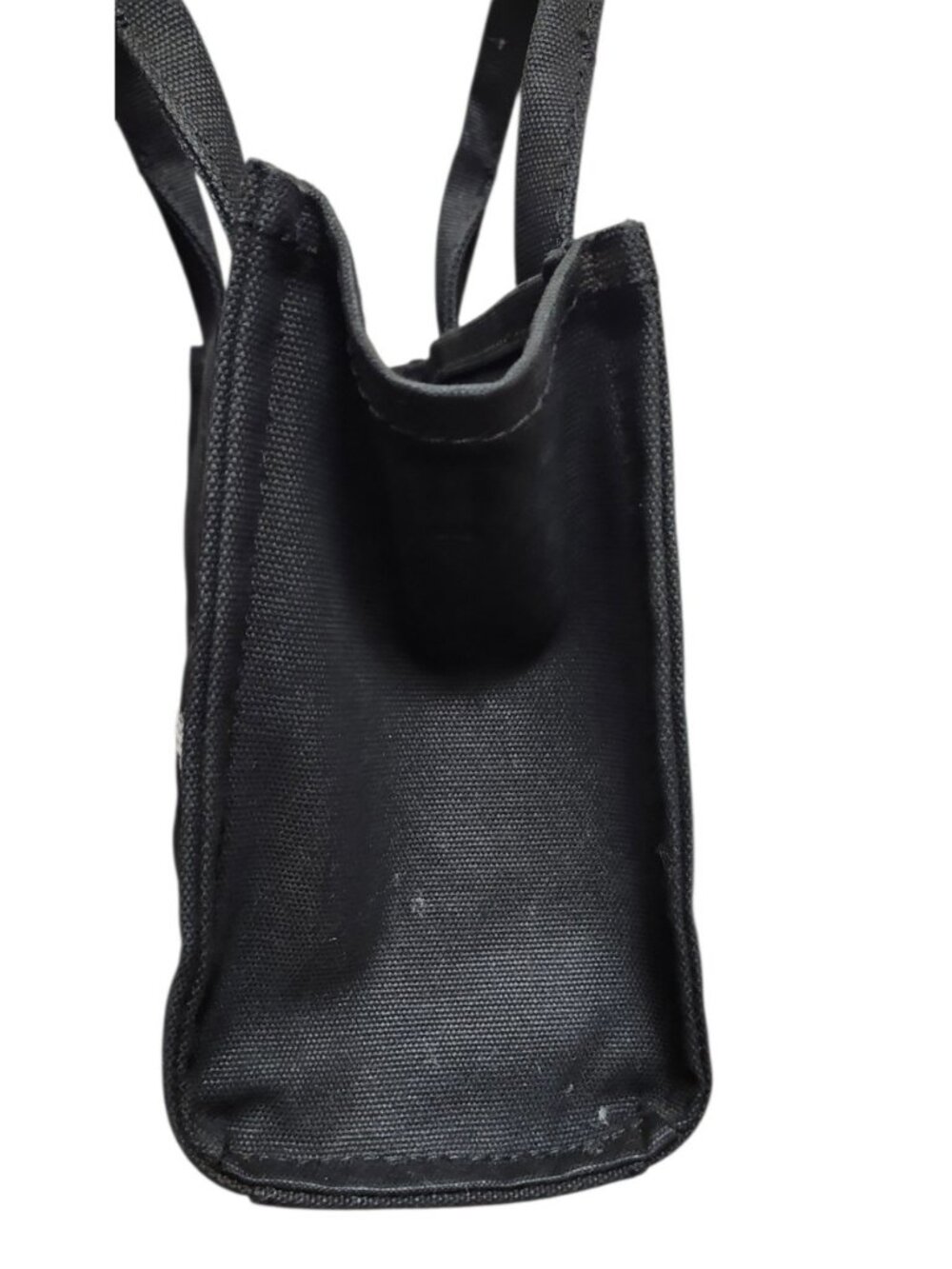 Marc Jacobs The Terry Mini Tote Bag Black Canvas Logo Handbag  100% Authentic - Picture 8 of 16